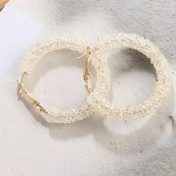 🎀Stunning Australian Crystal Hoops - Picture 6 of 6